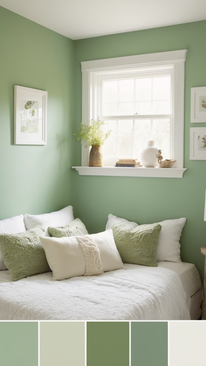 green bedroom decor, sustainable bedroom design, eco-friendly bedroom ideas, natural bedroom aesthetics, earthy bedroom inspiration