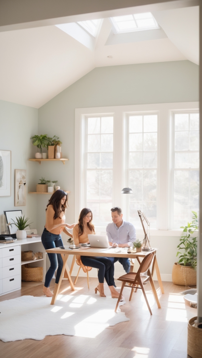 home office furniture, ergonomic office chairs, home office organization, dual desk setup, standing desk for couples