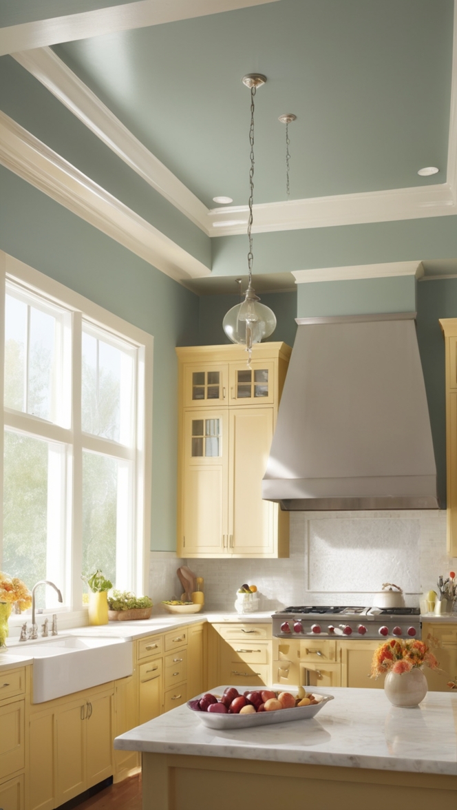 kitchen ceiling design, modern luxury kitchen ceiling, high-end kitchen ceiling, luxury ceiling design, contemporary kitchen ceiling