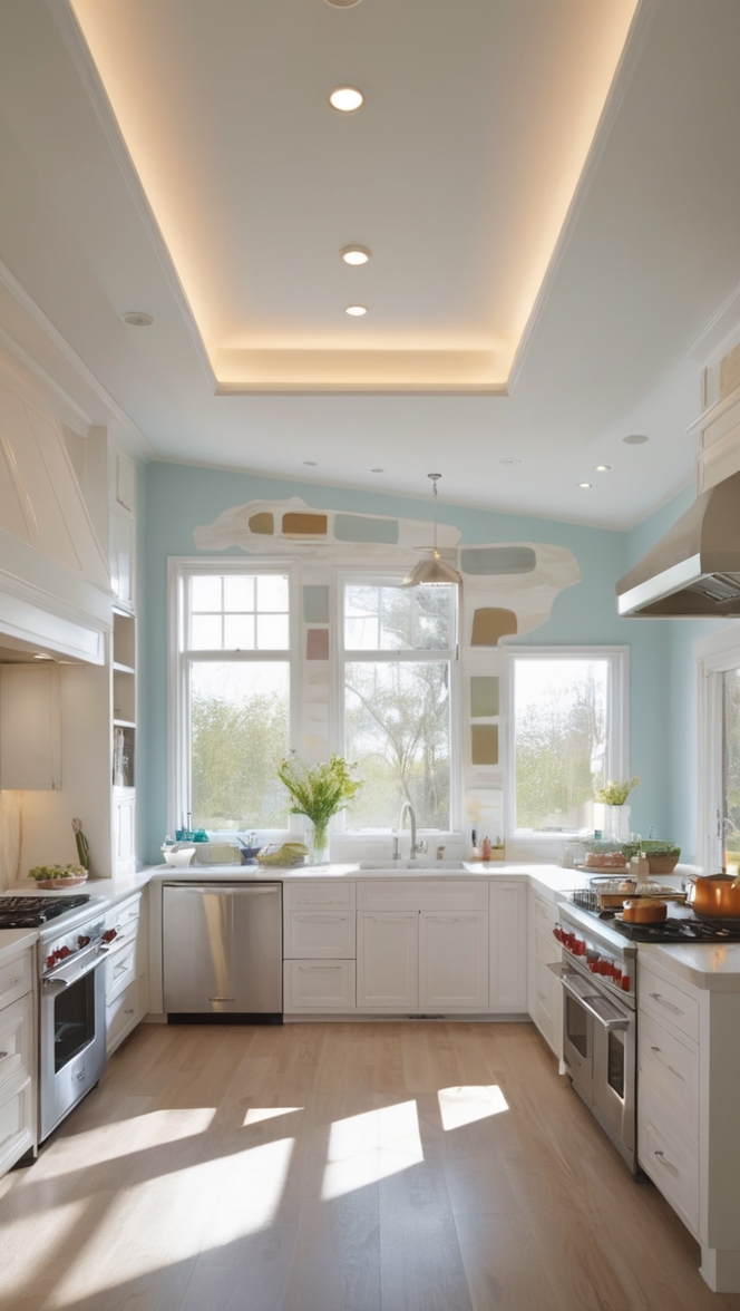 kitchen ceiling design, modern luxury kitchen ceiling, high-end kitchen ceiling, luxury ceiling design, contemporary kitchen ceiling
