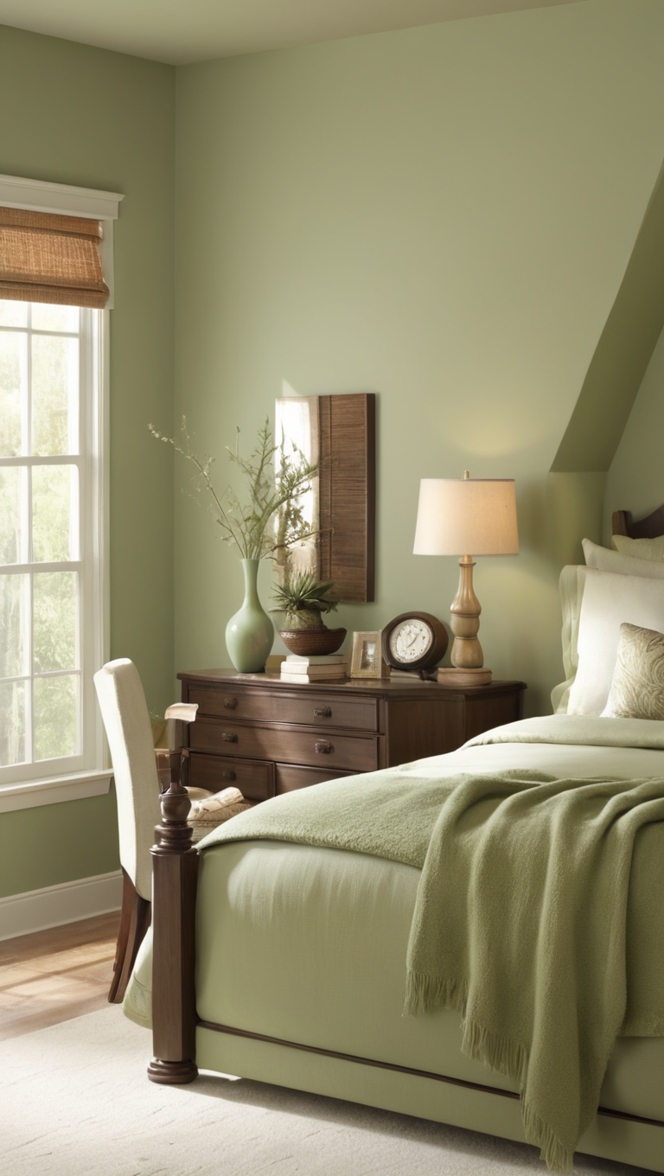sage green paint, sage green bedding, sage green curtains, sage green decor, sage green furniture