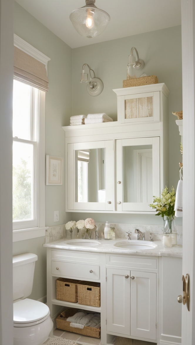 bathroom storage solutions, bathroom cabinet ideas, small bathroom organization, small bathroom shelving, creative bathroom storage