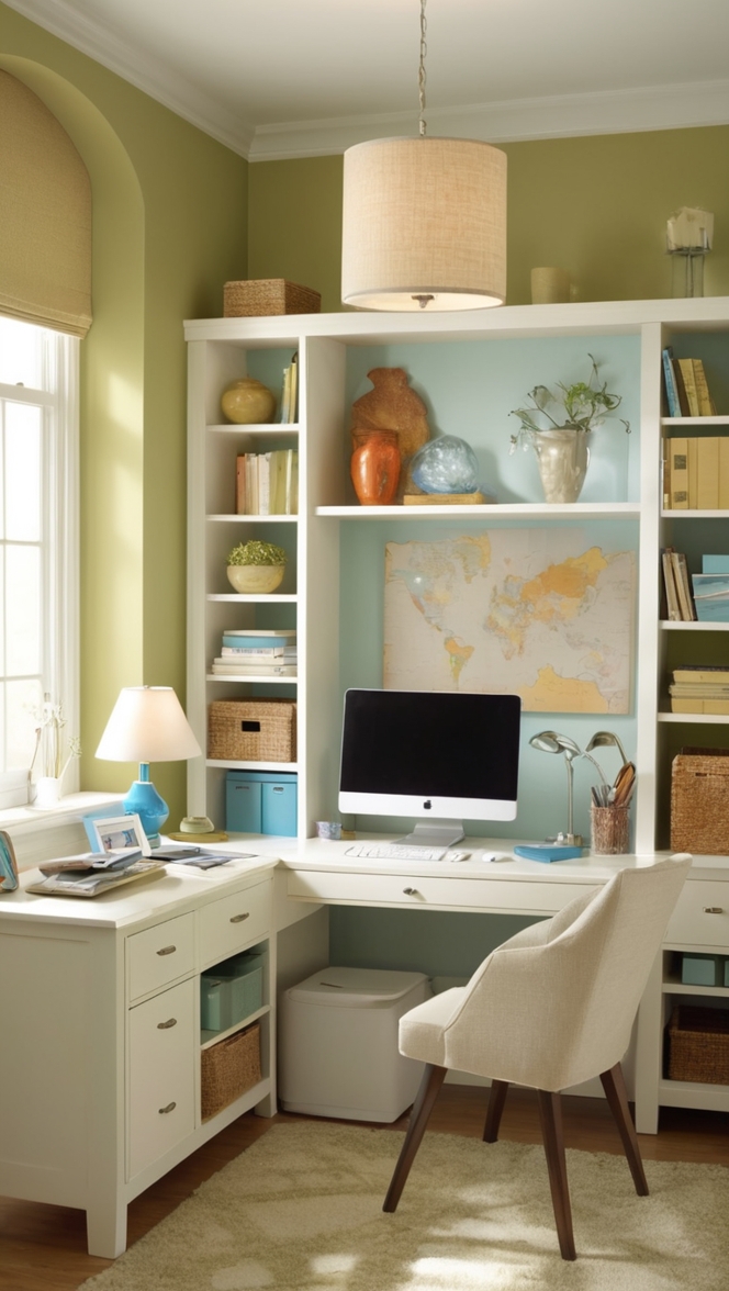 home office organization, office storage solutions, small office organization, workspace storage ideas, desk organization