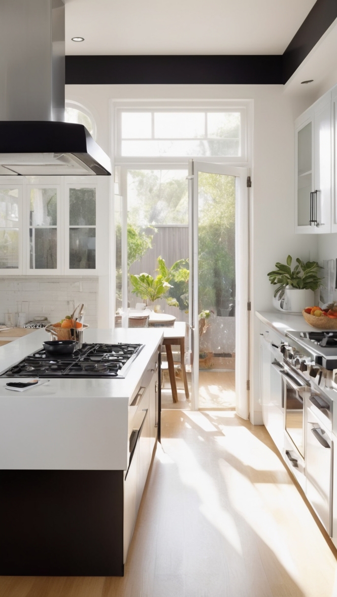 black and white kitchen design, modern black and white kitchen, black and white kitchen renovation, minimalist black and white kitchen, classic black and white kitchen