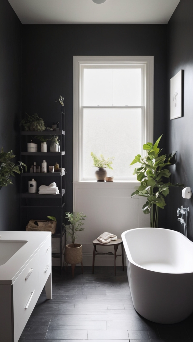 bathroom renovation, black marble tiles, luxury bathroom design, designer faucets, elegant lighting