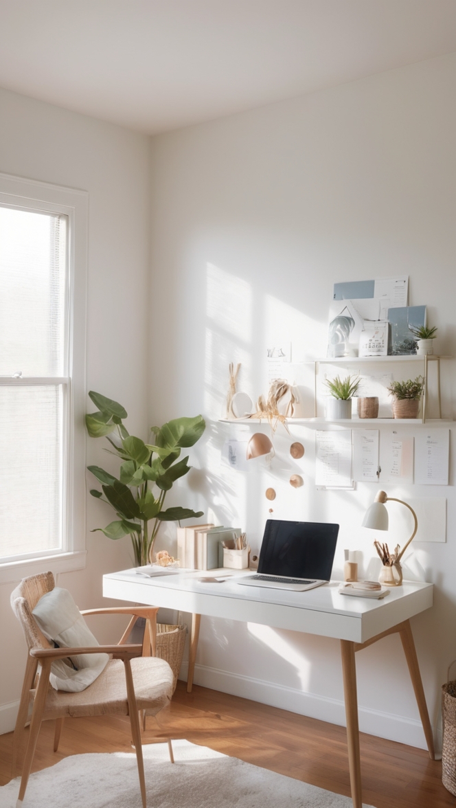 home office design, minimalist workspace, modern office decor, contemporary home office, elegant workspace