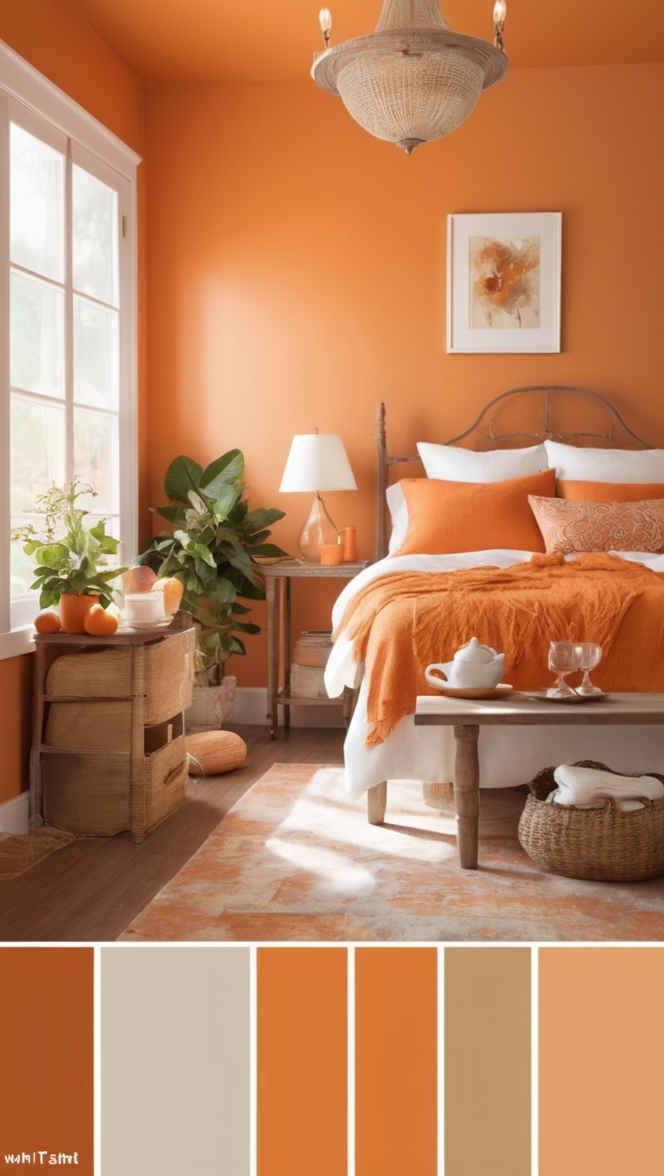 vibrant orange, sunset orange, tangerine sunset, pumpkin spice, mango delight