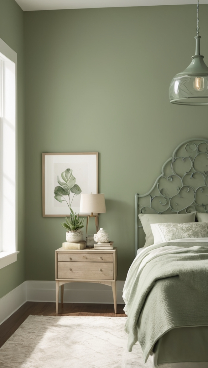 sage green paint, sage green decor, sage green bedding, sage green curtains, sage green furniture