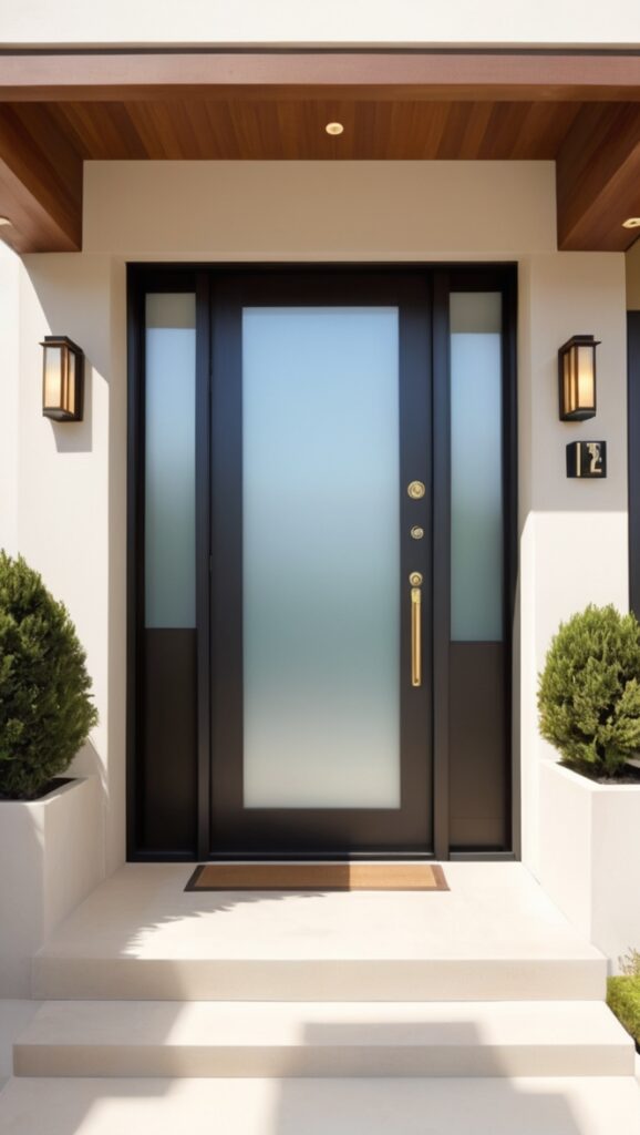 Some unique features of a simple main door design entrance ...