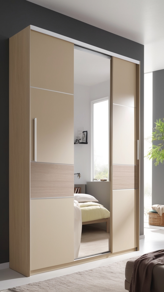 sliding wardrobe, laminate design, 2 door, wardrobe design, custom wardrobe