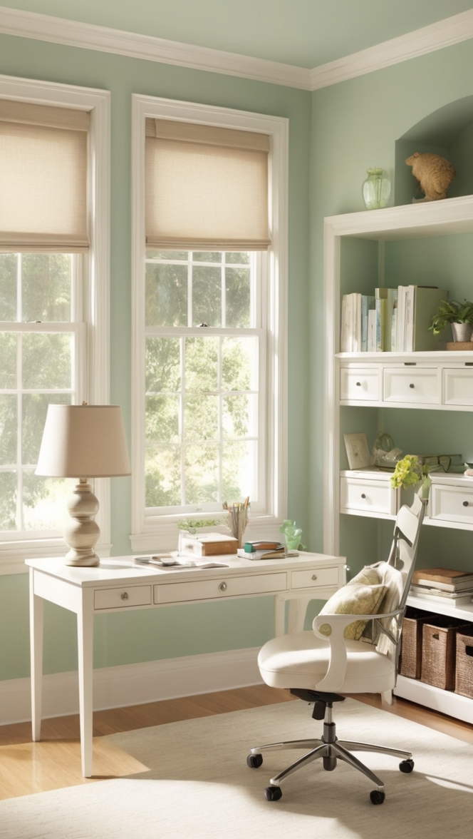 small home office setup, stylish home office decor, organized home office space, creative home office design, chic home office furniture