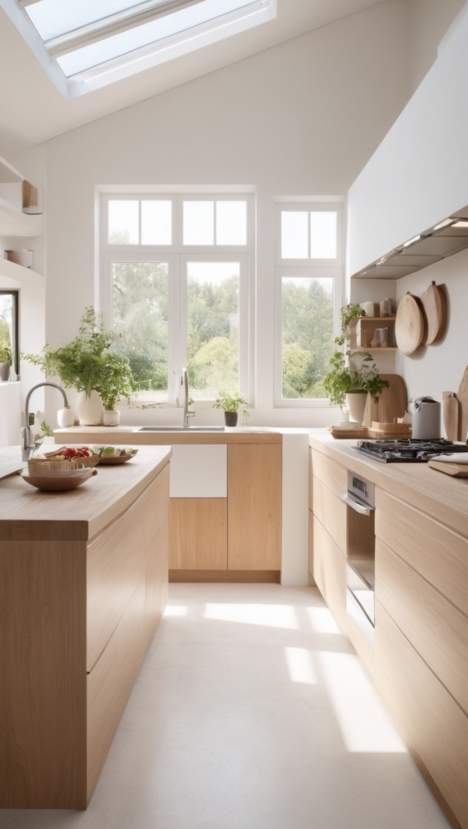 white kitchen cabinets, white kitchen designs, wood kitchen cabinets, modern wood kitchen, white and wood kitchen design