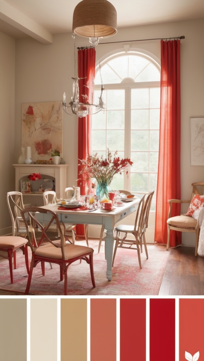 red color schemes, red color combinations, red color palettes, crimson color palette, scarlet color scheme