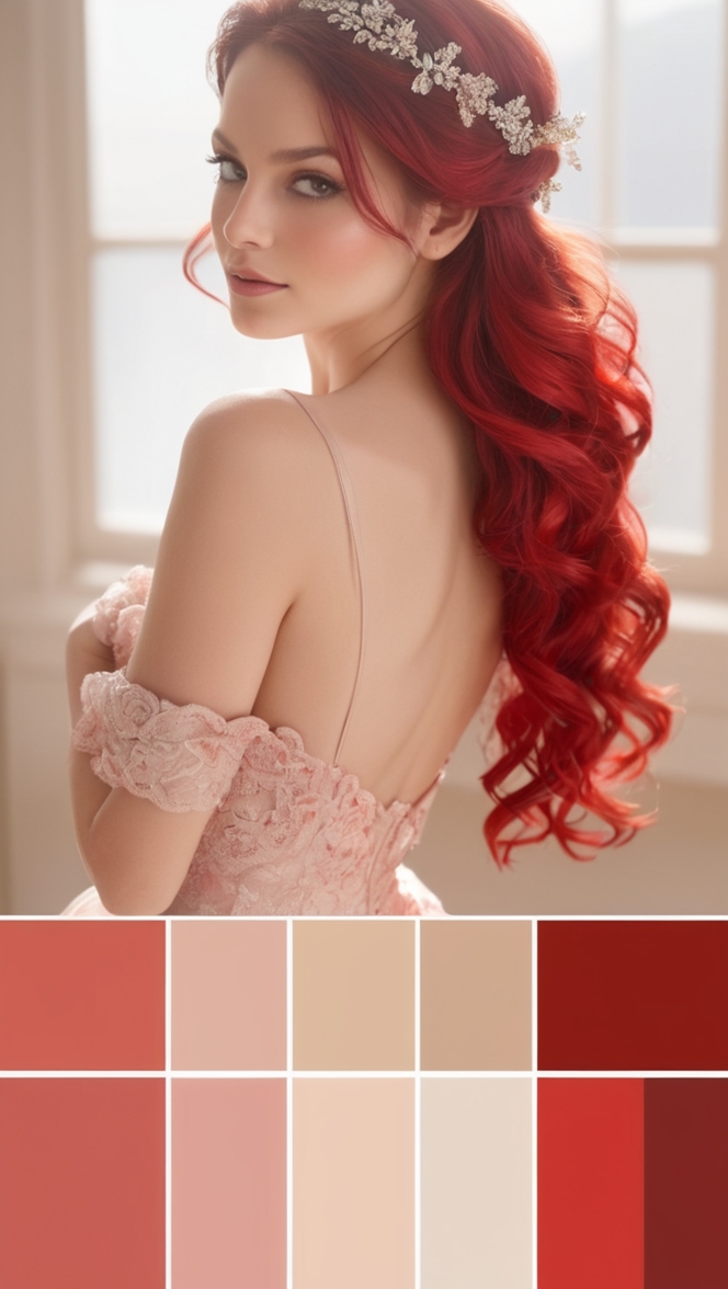 red color schemes, red color combinations, red color palettes, crimson color palette, scarlet color scheme