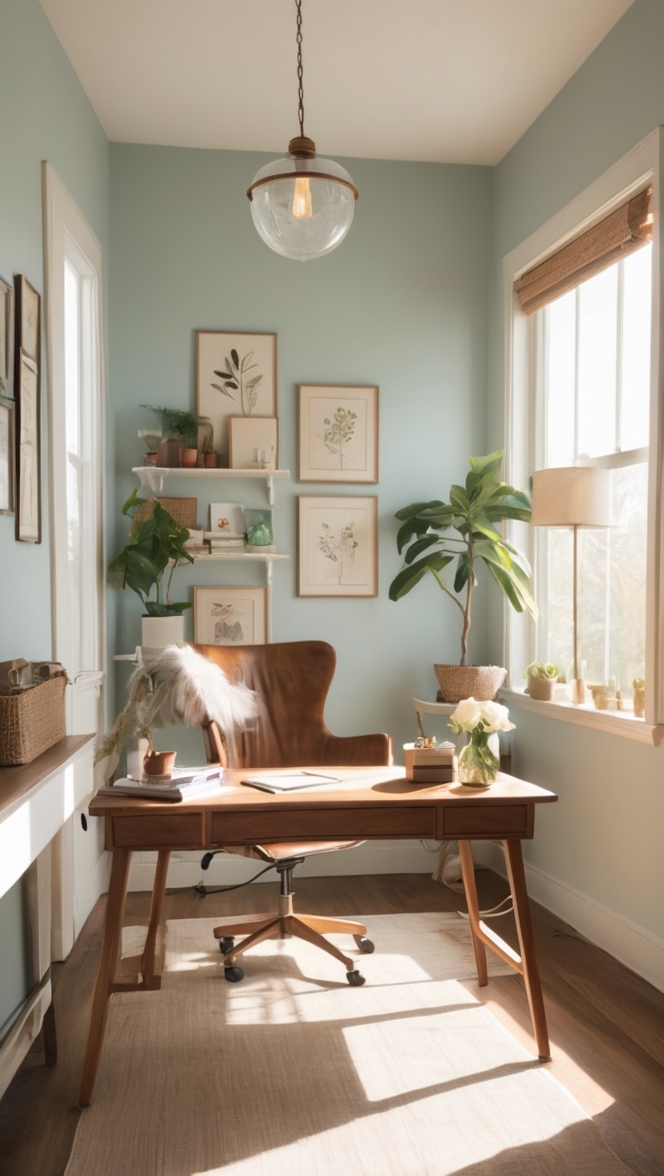 home office decor , home office design , vintage home decor , stylish home office , classy home office