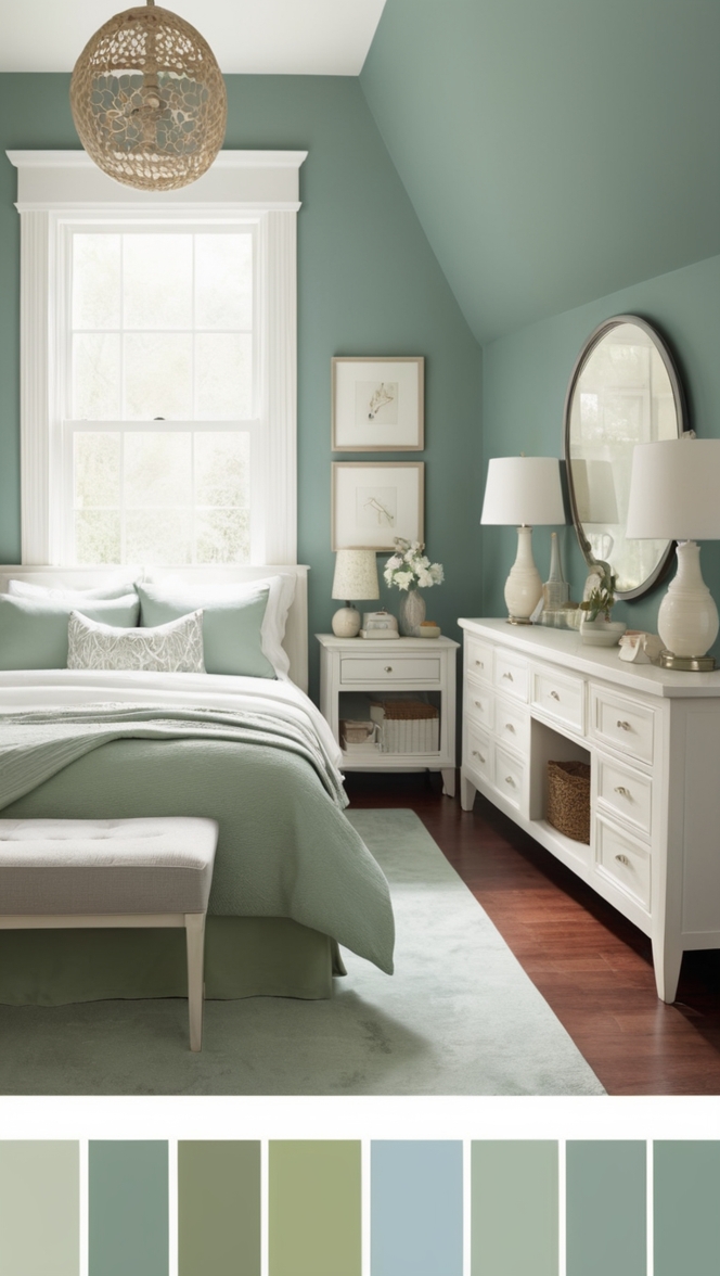 sage green bedroom decor, blue and green bedroom ideas, sage green bedroom walls, blue and green bedroom colors, sage green bedroom furniture