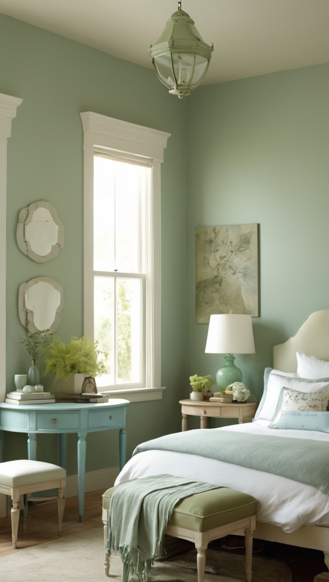 sage green bedroom decor, blue and green bedroom ideas, sage green bedroom walls, blue and green bedroom colors, sage green bedroom furniture