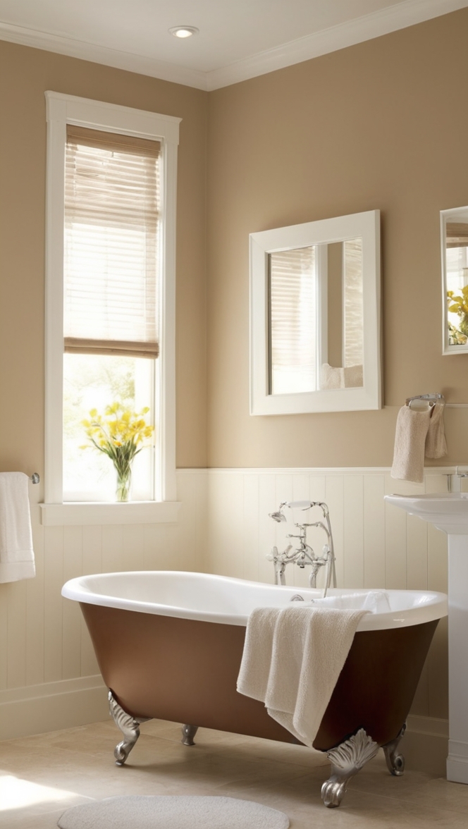 brown and white bathroom decor, brown and white bathroom designs, brown and white bathroom color scheme, brown and white bathroom accessories, brown and white bathroom tiles