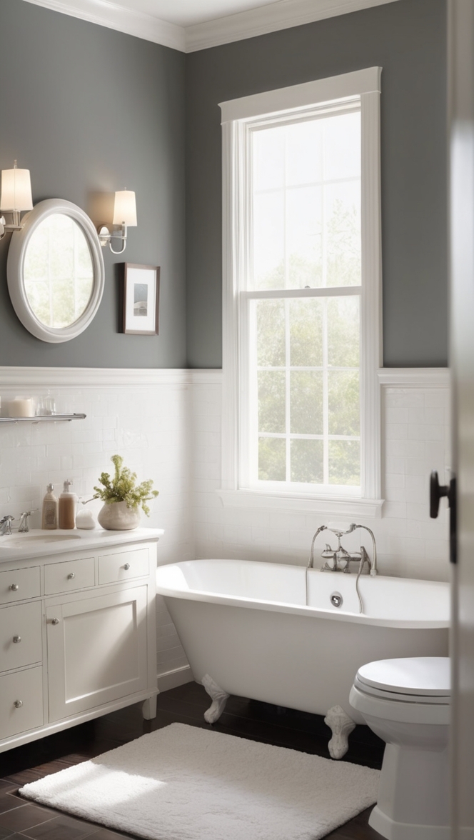 modern bathroom design, monochrome bathroom decor, luxury black and white bathroom, elegant bathroom tiles, sleek black and white bathroom