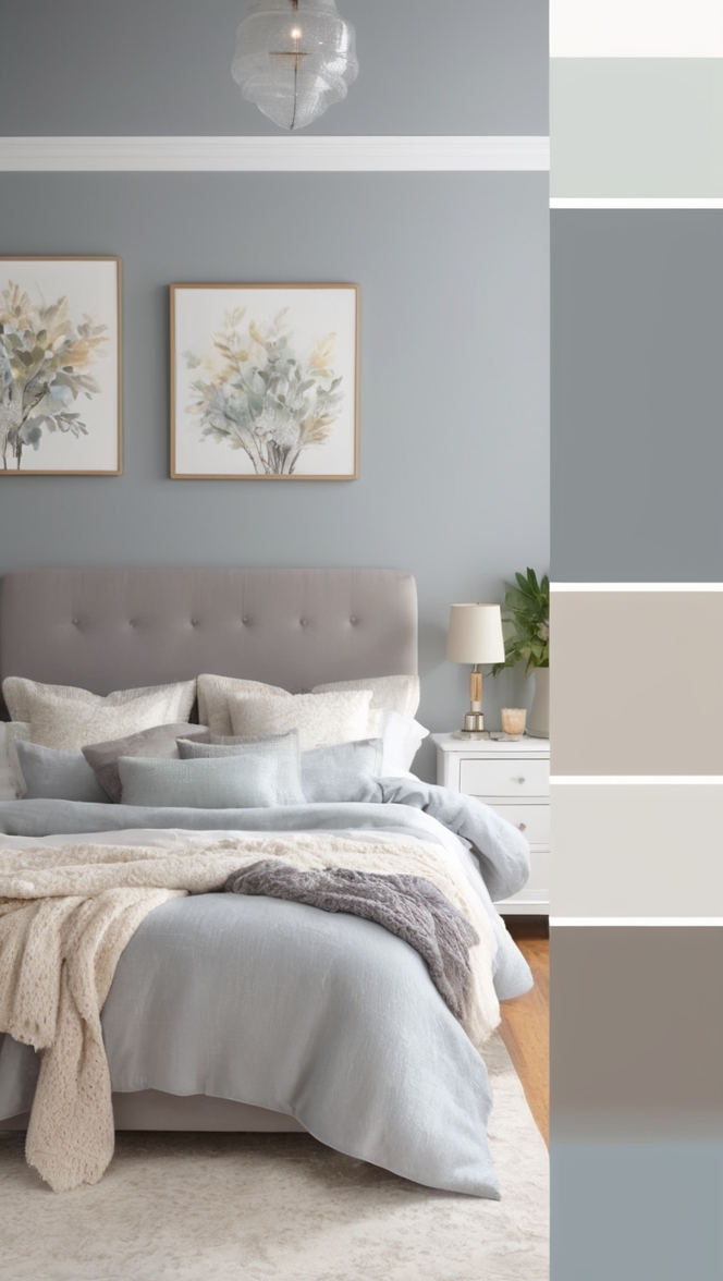 gray color scheme, gray paint colors, gray color combinations, shades of gray, light gray color palette