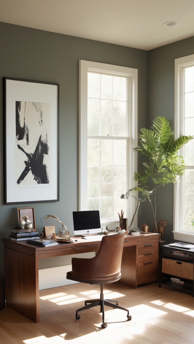 modern office furniture, contemporary home office decor, stylish masculine office design, trendy home office accessories, sleek modern office desk