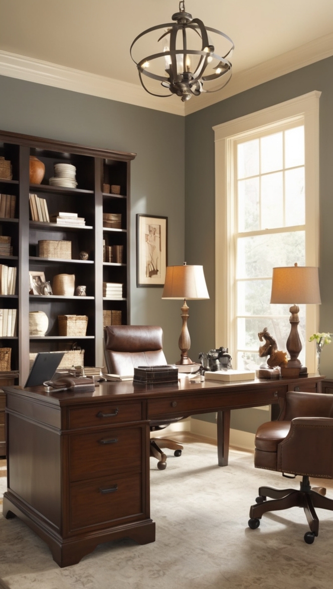 masculine home office decor,mens office design ideas,stylish home office for men,manly home office setup,mens modern workspace