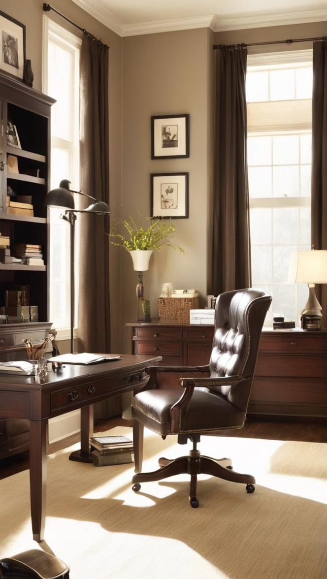 masculine home office decor,mens office design ideas,stylish home office for men,manly home office setup,mens modern workspace