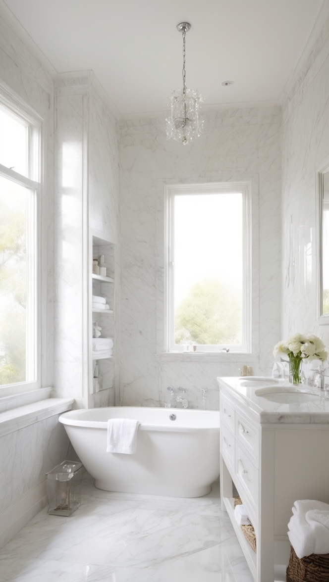 white marble tile, marble bathroom designs, luxury marble bathroom, modern marble bathroom, marble bathroom countertops