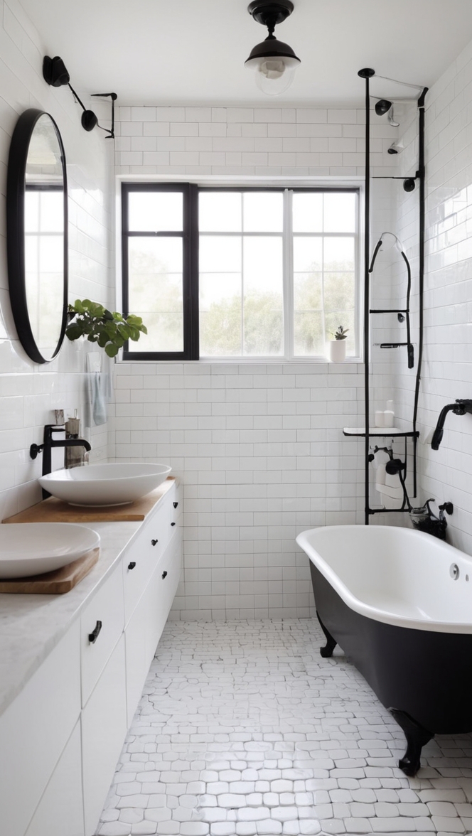 white tile black grout bathroom, white tile with black grout, best white tile black grout, white tile black grout ideas, white tile black grout design