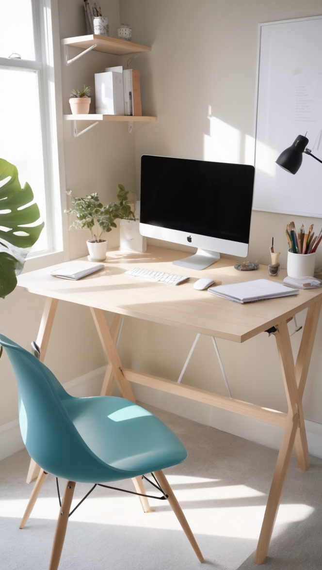 Minimalist office decor, Stylish workspace design, Modern desk organization, Sleek office furniture, Contemporary workspace accessories