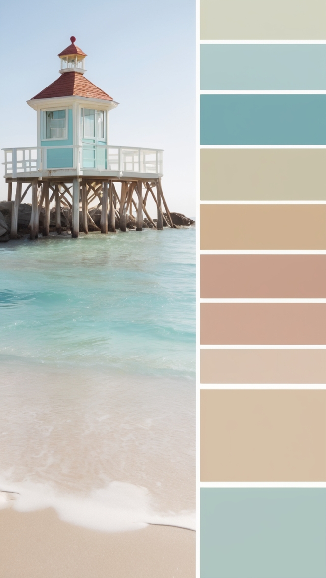 beach wedding colors, beach themed color scheme, coastal color palette, ocean inspired colors, tropical color palette