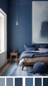 navy blue paint, cobalt blue color scheme, midnight blue wedding theme, indigo blue home decor, sapphire blue bedroom palette