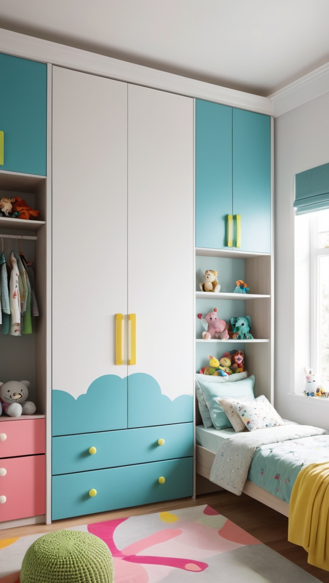 kids wardrobe design, children's bedroom furniture, kids room storage solutions, children's closet organizer, kids furniture sets
