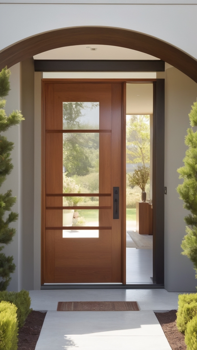 modern wood entry door, modern wooden front door, contemporary wood front door, modern exterior wood door, custom wood front door