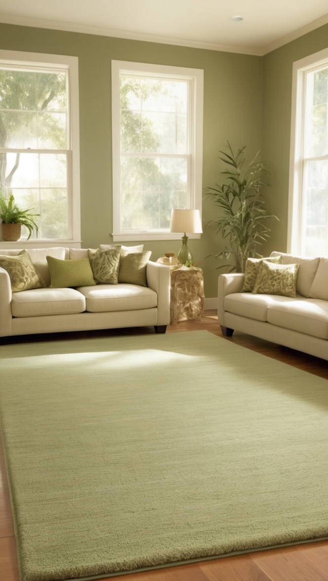 sage green rug, large sage green rug, sage green area rug, fluffy sage green rug, modern sage green rug