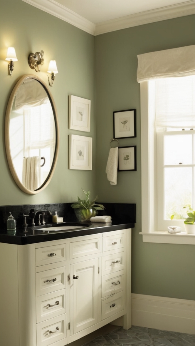 sage green bathroom decor, sage green bathroom ideas, cream and green bathroom, black and green bathroom, green bathroom accessories