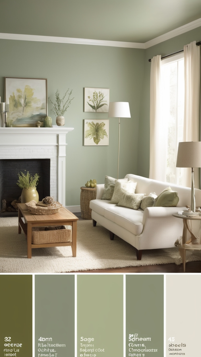 sage green paint, sage green couch, sage green curtains, sage green rug, sage green furniture