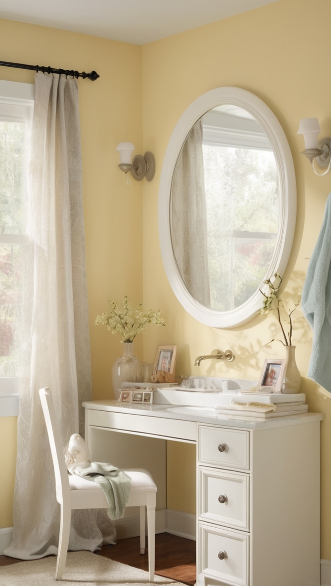 small bedroom vanity, makeup table ideas, vanity desk, compact vanity, dressing table