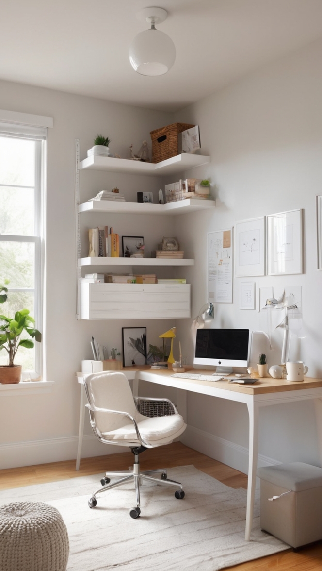 home office design, home office furniture, small space office, creative office ideas, work from home office