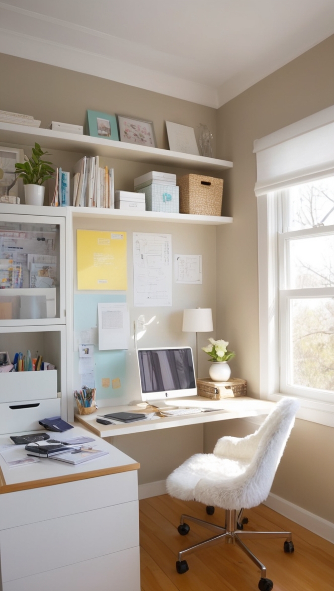 home office organization, best home office storage, home office shelves, small space office storage, compact home office solutions