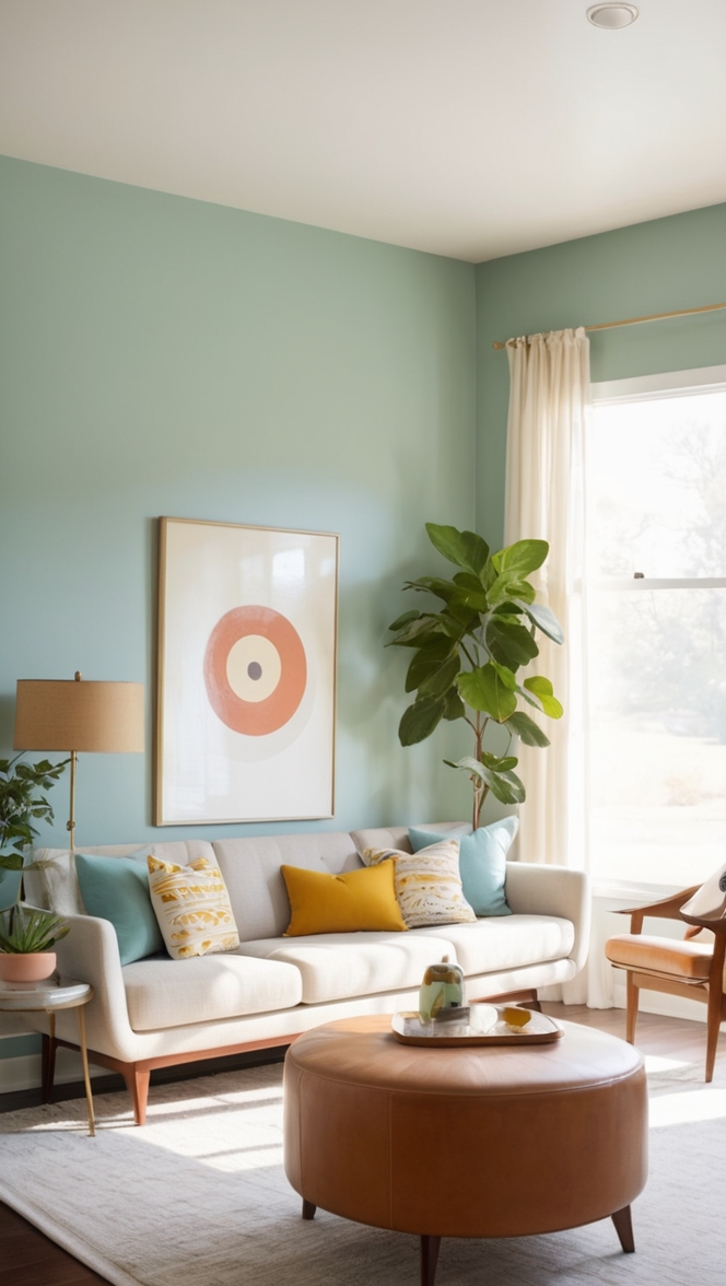 small living room decor, mid century modern furniture, cozy living room design, minimalist living room ideas, chic small space design