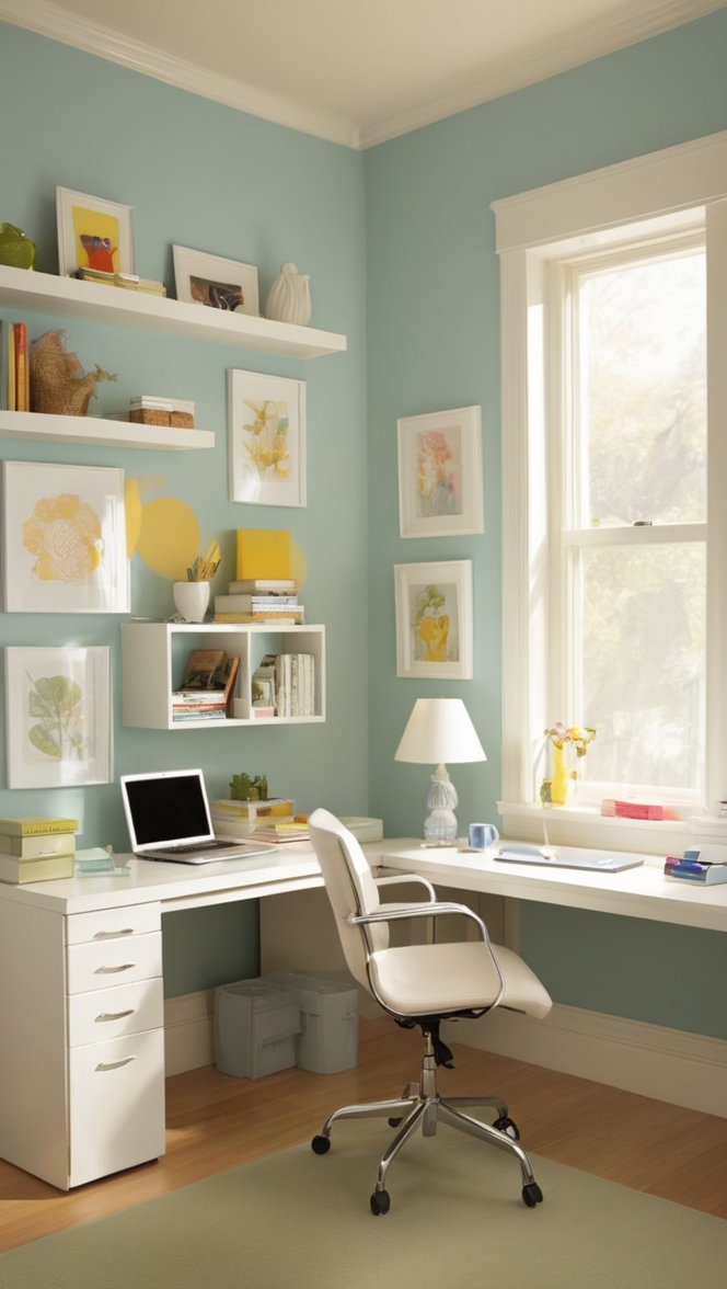 small office design, office space decor, office organization ideas, home office layout, small office furniture