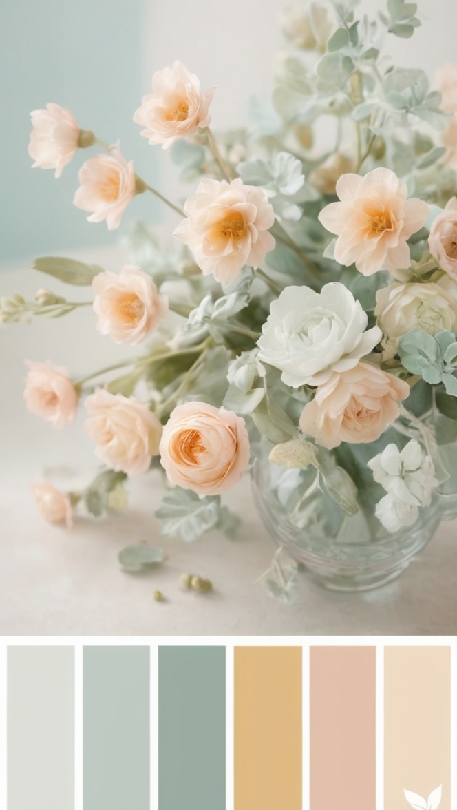 neutral color palette, pastel color palette, muted color palette, light color palette, soothing color palette