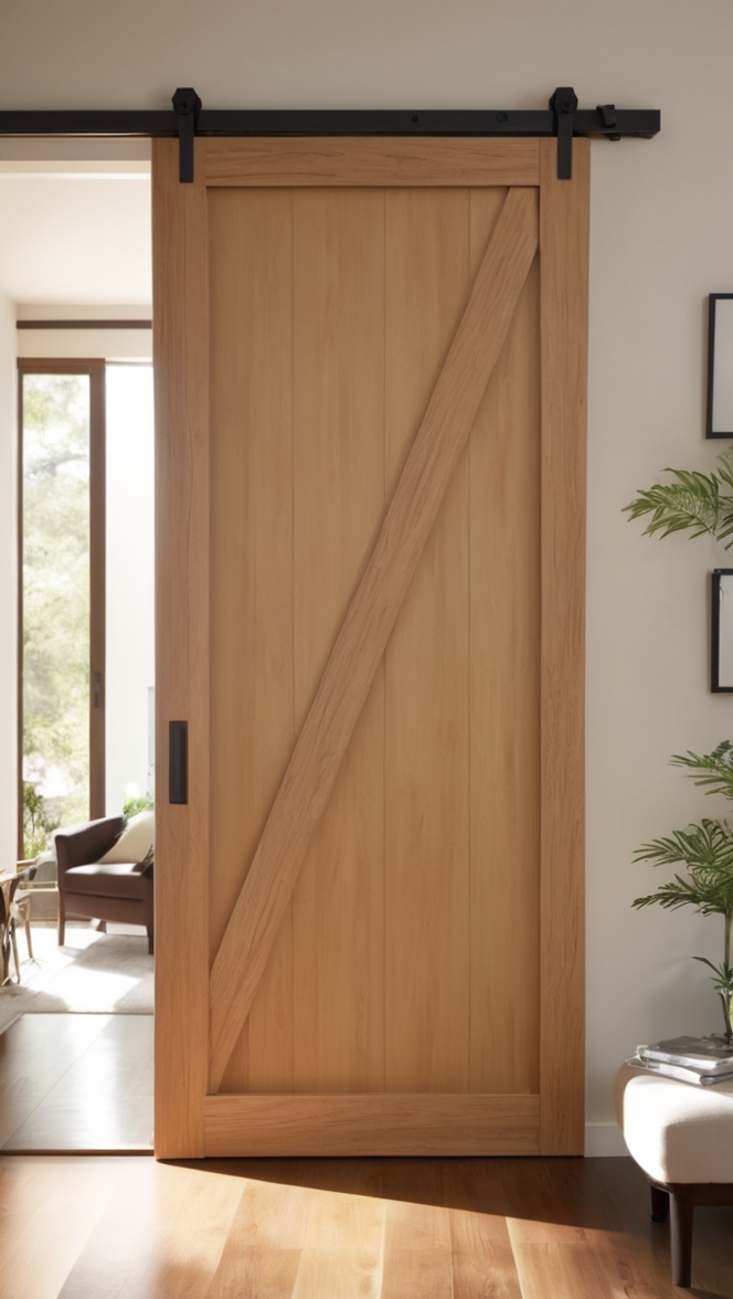 wood sliding door, modern sliding door, interior sliding door, contemporary sliding door, barn sliding door